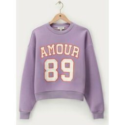 Sweat lilas "Amour 89" My Jewellery Violet clair S femme