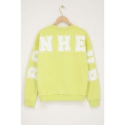 Sweat oversize jaune "Bonheur" My Jewellery Jaune S femme