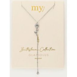 Collier à pendentif et strass Birth Flower My Jewellery Argenté/Doré M femme