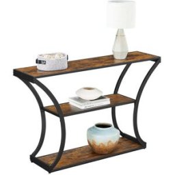 VASAGLE Table console arrondie
