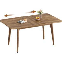 VASAGLE Table de salle à manger extensible, Marron Miel