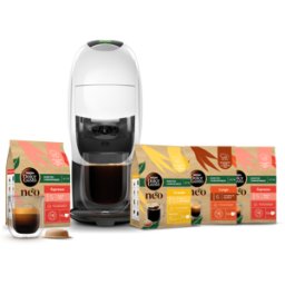 dolcegusto Pack NEO Latte Blanche + selection 100% café 4 boîtes