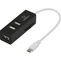 Renkforce RF-4995192 Hub USB 3 ports USB-A, SD, microSD, M2, Memory Stick USB 2.0 480 MBit/s avec lecteur de carte SD intégré, avec fonction OTG noir RF-4995192
