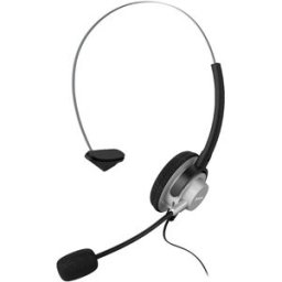 Hama Micro-casque supra-auriculaire filaire Mono noir,argent volume réglable téléphone