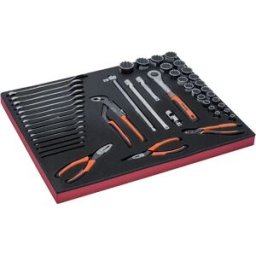 Bahco Jeu De Clés. Pinces Et Douilles Dans Un Plateau En Mousse 3-3 Fit&go 47 Unités Multicolor One Size