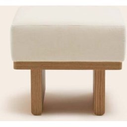 MADURA Tabouret Anca Dalila ivoire - ECRU 50xP40xH45 cm