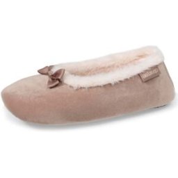 Isotoner - Chaussons ballerines Femme Beige fourrure beige 39/40 Femme