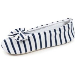 Isotoner - Chaussons ballerines Femme Nœud Rayures bleues rayuresbleues 39/40 Femme
