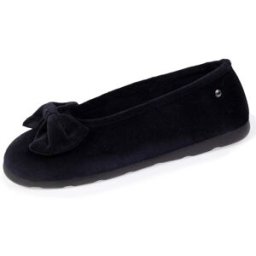 Isotoner - Chaussons ballerines Femme Nœud confort Noir noir 37 Femme