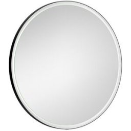 Miroir rond Laufen YVA H4485200YV4501 , 1000 x 40 x 1000 mm, éclairage LED, marche/arrêt/variateur, noir mat