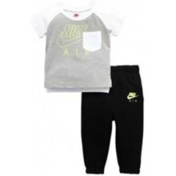 Nike Ensemble à Manches Courtes 952-023 Gray 18 Mois Garçon,Fille