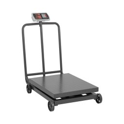Balance plateforme - 1 000 kg / 0,2 kg - 60 x 80 cm - à roulettes - LED