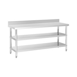 Table de travail inox - ECO - 180 x 60 cm - 500 kg - étagère intermédiaire - Royal Catering