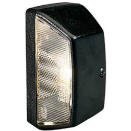 Hella Eclairage de plaque minéralogique connecteur 6.3 mm éclairage de plaque minéralogique arrière, gauche, droite 12 V, 24 V avec porte-éclairage