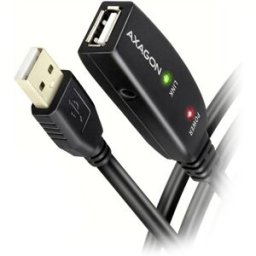AXAGON Câble USB USB 2.0 USB-A femelle, USB-A mâle 15 m noir actif avec amplification du signal ADR-215