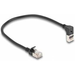 Delock 80285 RJ45 Câble réseau, câble patch CAT 6a S/FTP 0.25 m noir 1 pc(s)