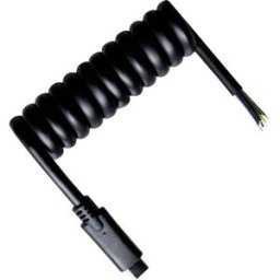 BKL Electronic Câble USB-C USB-C®, extrémités libres de câble 1 m noir câble spiralé 10080175