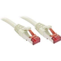 LINDY 47706 RJ45 Câble réseau, câble patch CAT 6 S/FTP 5.00 m gris avec cliquet dencastrement 1 pc(s)