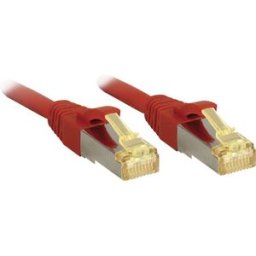 LINDY 47294 RJ45 Câble réseau, câble patch CAT 6a (câble brut CAT 7) S/FTP 2.00 m rouge avec cliquet dencastrement 1 pc(s)