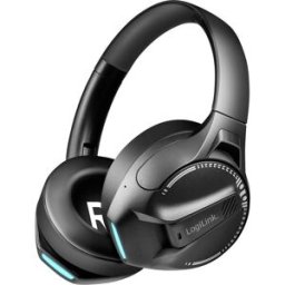 LogiLink BT0070 Casque supra-auriculaire Bluetooth noir Suppression du bruit du microphone micro-casque, bandeau Gaming