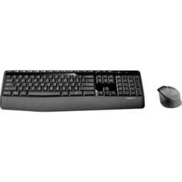 Logitech Wireless Combo MK345 - US-INTL-Layout sans fil Souris, Kit souris + clavier, Clavier anglais, QWERTY noir avec clavier numérique