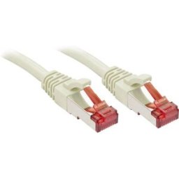 LINDY 47704 RJ45 Câble réseau, câble patch CAT 6 S/FTP 2.00 m gris avec cliquet dencastrement 1 pc(s)