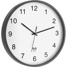 Horloge murale TFA Dostmann 60.3511.10 radiopiloté(e) 30.2 cm x 302 mm x 302 mm x 40 mm x 40 mm anthracite grand écran
