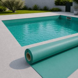 RENOLIT ALKORPLAN Liner PVC armé 150/100e Uni avec vernis Alkorplan 2000 Vert caraïbes