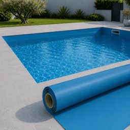 RENOLIT ALKORPLAN Liner PVC armé 150/100e Uni avec vernis Alkorplan 2000 Bleu adriatique
