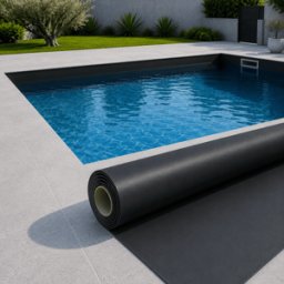 RENOLIT ALKORPLAN Liner PVC armé 150/100e Uni avec vernis Alkorplan 2000 Noir
