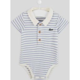 BOUT'CHOU Body manches courtes rayé en coton BIO GOTS 3 mois