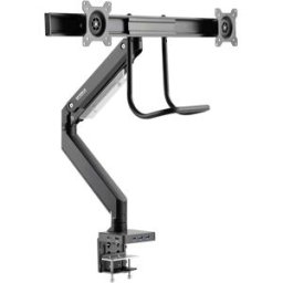 SpeaKa Professional Support de table pour écran SP-MM-820 2 Écran(s) 43,2 cm (17) - 81,3 cm (32) noir mat mobile, inclinable