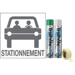 Kit Aérosols et Pochoir Stationnement covoiturage