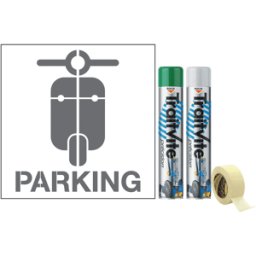 Kit Aérosols et Pochoir Parking scooter