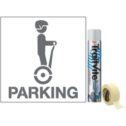 Kit Aérosols et Pochoir Parking gyroroue