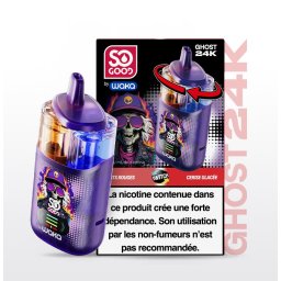 Puff So Good Ghost 24k Fruits rouges et Cerise Glacée 18mg Nicotine (100% légale)
