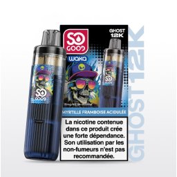 Puff So Good Ghost 12k Myrtille Framboise Acidulée 18mg Nicotine (100% légale)
