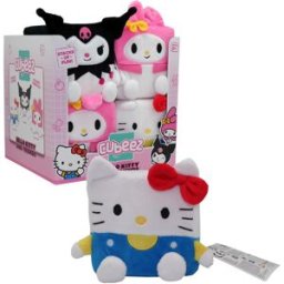 Hello Kitty and Friends HELLO KITTY Hello Kitty, Peluche Cubeez, 10 cm3, Modèle Hello Kitty, Pour les enfants dès la naissance, HKT201