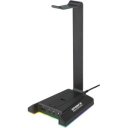 SpeaKa Professional SP-HPS-320 Support pour casque Adapté pour (casques):Casque, Casque noir