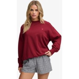 Superdry Femme Sweat col Rond Essential Heritage Coupe Décontractée Red Taille: 38