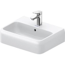 Lavabo Duravit Collection One 0746452000 45x35cm, avec trou de robinetterie, trop-plein, plage de robinetterie, blanc brillant HygieneGlaze