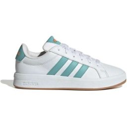 Adidas Baskets Junior Grand Court 3.0 Ftwr White / Mint Ton / Lucid Tangerine EU 35 1/2 Garçon,Fille