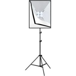 Puluz Kit Studio Softbox Trépied Ampoule Led Pu5071eu 50x70 Cm 4 Pièces Black / Silver One Size unisex