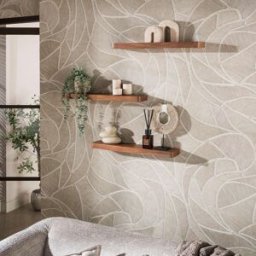 Vivabita Lot de 3 étagères murales style nature en acacia massif brun Carvi Brun