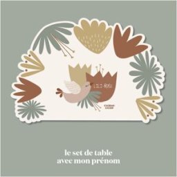 Charlie et Suzie Set de table Fleurs Lili Rose personnalisable
