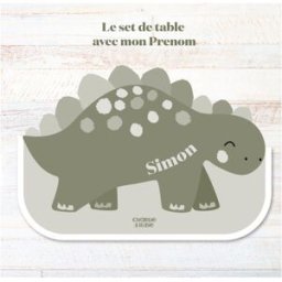 Charlie et Suzie Set de table Dino Xxl Paolo personnalisable