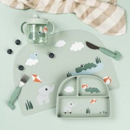 Done by Deer Set de table Playground Vert