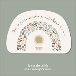Charlie et Suzie Set de table Rainbow Lili Rose personnalisable