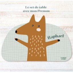 Charlie et Suzie Set de table Renard Edgar personnalisable