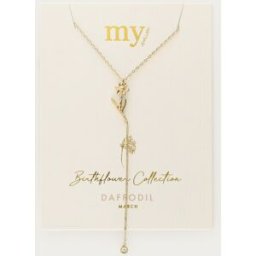 Collier à pendentif et strass Birth Flower My Jewellery Argenté/Doré M femme